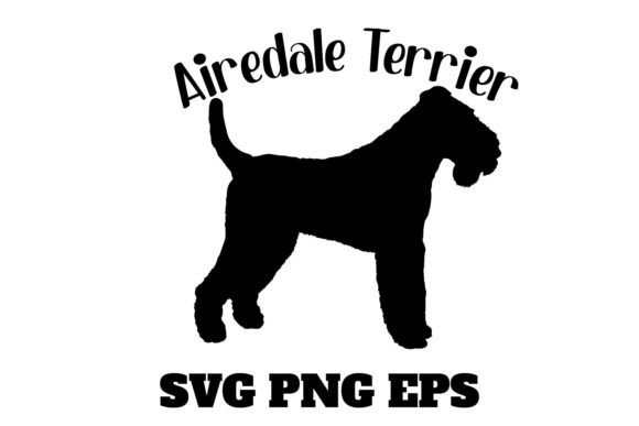 Airedale Terrier Dog Silhouette Vector