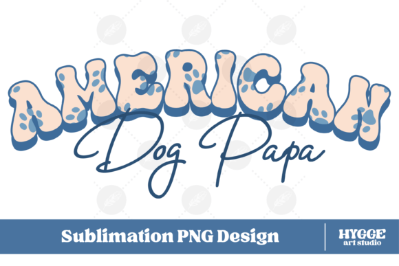 American 4th of July USA Dog Papa Png