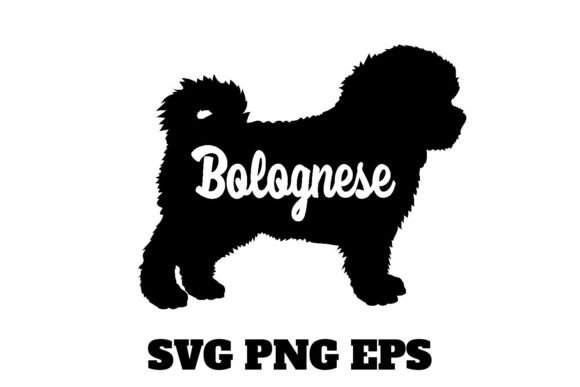 Bolognese Dog Silhouette Monogram Vector Review