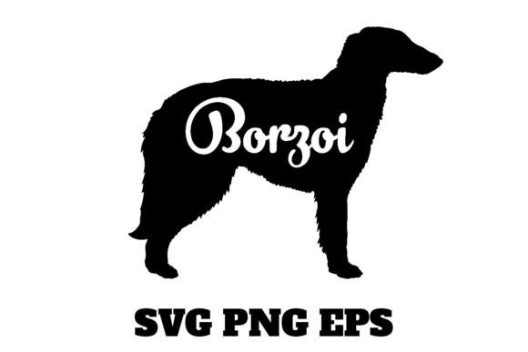 Borzoi Dog Silhouette: A Designer's Take on This Breed Graphic