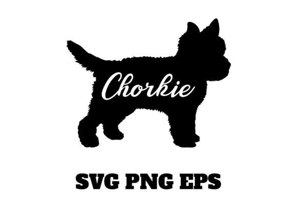 Chorkie Dog Silhouette Vector