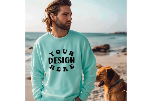 Gildan 18000 Beach Sweatshirt Mockup Review
