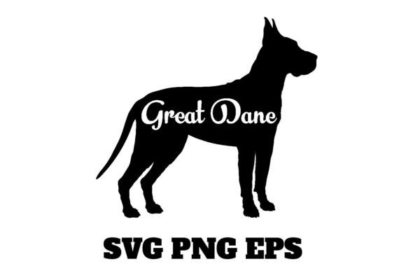 Great Dane Dog Silhouette Vector