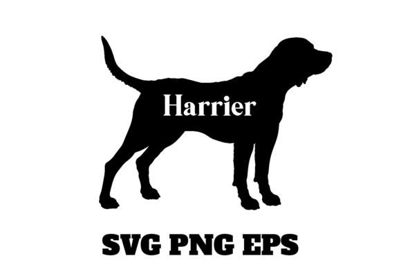 Harrier Dog Silhouette Vector