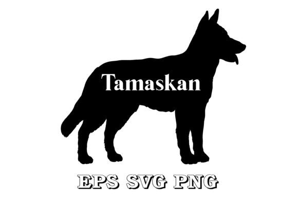 Tamaskan Dog Silhouette Vector