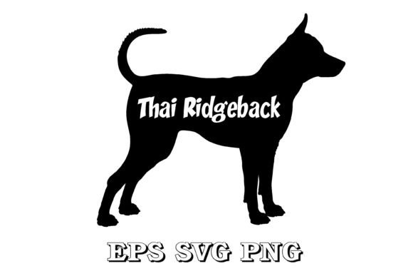 Thai Ridgeback Dog Silhouette Vector