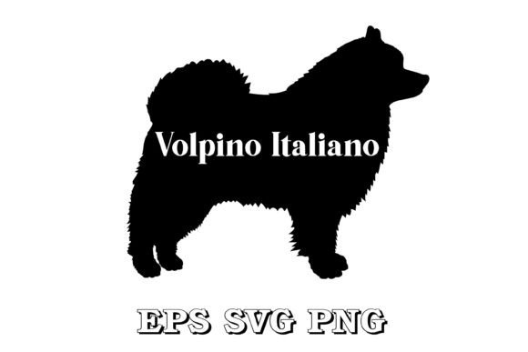 Volpino Italiano Dog Silhouette Vector